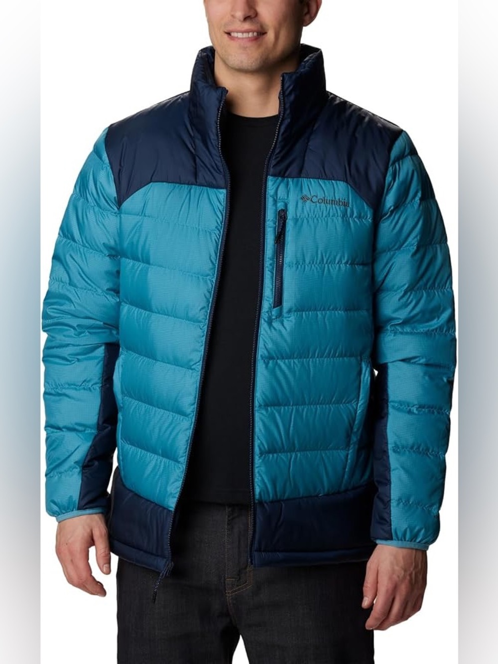 Columbia Men’s Autumn Park Duck Down Blue Puffer Jacket Coat Size 2X Tall